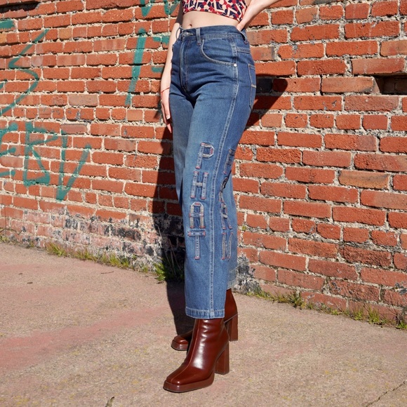 Vintage 90s Phat Farm High Waisted Wide Leg Jeans - Picture 6 of 8